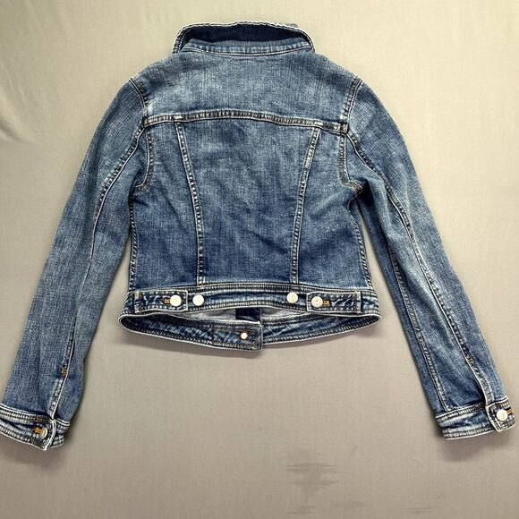Anthropologie Pilcro and the Letterpress Denim Trucker Jacket Sz XSP - Picture 10 of 14